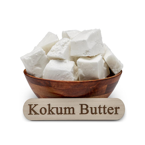 Raw Kokum Butter 16 oz. / 1 lb. 100% Pure Natural - Great for Skin, Body and Hair Moisturizer, DIY Creams, Balms, Lotions and Soap Making. (HDPE Food Grade Jar)