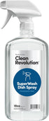 Clean Revolution Dish Spray, 18 Fl Oz - Powerful Formula Cuts Through Grease, Fragrance Free