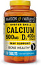 MASON NATURAL Calcium 500 mg (Oyster Shell) with Vitamin D3, 250 Tablets, Supports Healthy Bones and Overall Health,