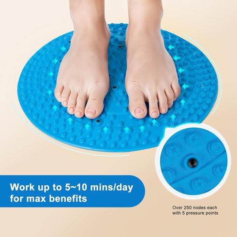 YooYuan Foot Massager Mat, Manual Massage Tool with Magnetic Therapy Acupressure Disc for Feet Relaxation, Foot Relieve