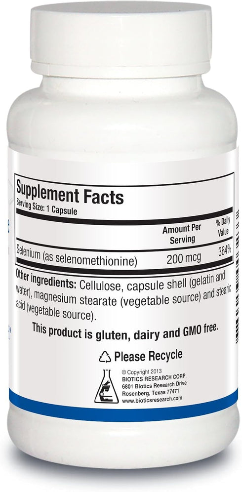 Biotics Research Selenomethionine, High Potency Selenium, Thyroid Gland Function, DNA Production, Cognitive Health, 90