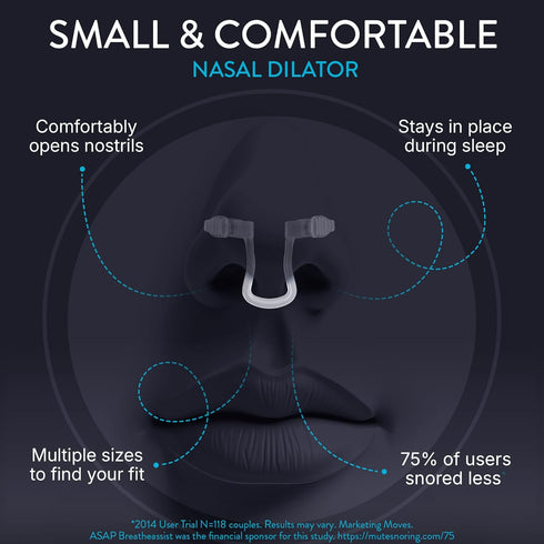 Mute by Rhinomed Nasal Dilator for Snore Reduction | Small 3pk | Anti Snoring Devices | Increase Airflow