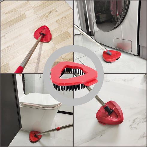 2 Pack Scrub Brush Floor Brush Head, Compatible with Spin Mop, Stiff Bristle Cleaning Brush for Bathroom, Kitchen