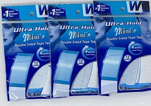Ultra Hold Mini Tabs Tape, 3 Packs of 72 = 216 Tabs (Package May Vary)