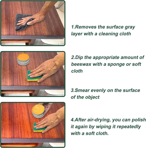 Wood Beeswax Furniture Polish | Traditional Polish for Wood Furniture, Floors, Doors, Tables (5.07 fl.oz/150ml)