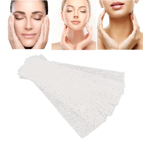 Plaster - 10 Sheet Facial Lifting Bandages Masks for V Shaped, Moisturizing to Reduce Fine Lines and Wrinkles