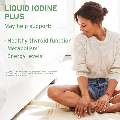 Life-flo Liquid Iodine Plus 150 mcg, Iodine Supplement for Thyroid Support, 2 fl oz, Approx. 450 Servings