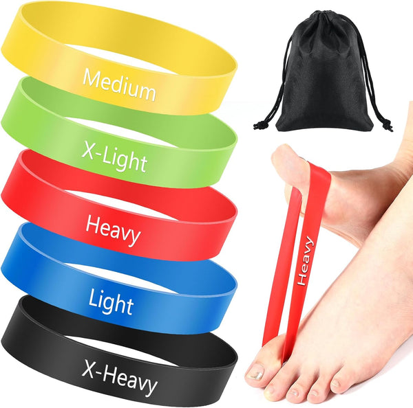 WinnerWhy Set of 5 Toe Stretcher Band Separator Spacer Bunion Correction Hallux