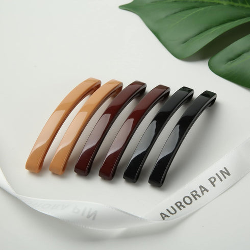 Large Plastic Dome Styling Hair Barrettes Clips - Decorative Clamps for Half Updo & Ponytail, 18 Pcs (GPL3)
