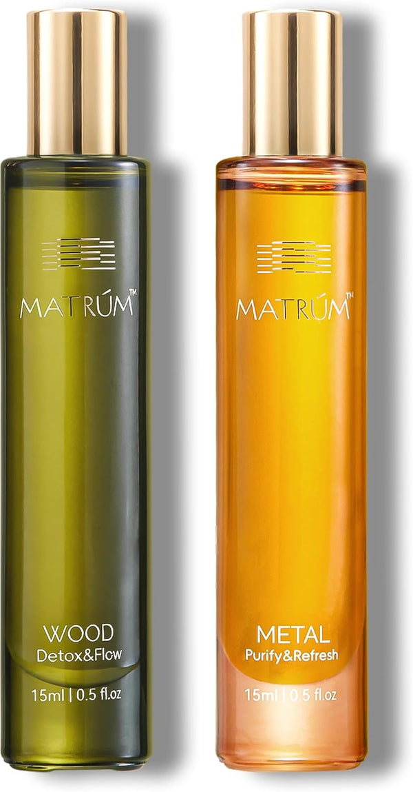 Essential Oil Roll-On Ritual Duo for Stress Relief & Fresh Focus, Botanical