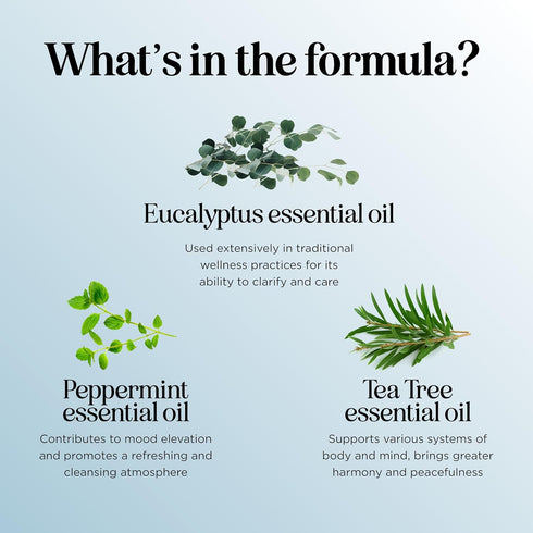 Breathe Blend Essential Oil for Diffuser - Invigorating Eucalyptus Peppermint Tea Tree Mint Aromatherapy 2oz for Home