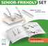 Nail Clippers Set, Easy Grip 360 Rotary Fingernail Clipper, Sharp Heavy Clippers for Thick Nails, Perfect for Diabetics