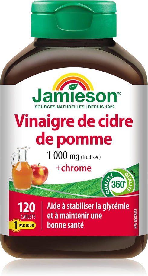 Jamieson Laboratories 120 Jamieson Apple Cider Vinegar & Chromium, caplets