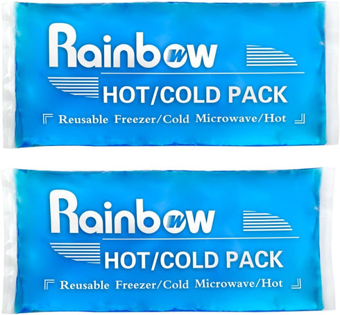 Reusable Gel Ice Packs, 2 Pack - Hot and Cold Therapy for Injuries, Headaches, Joint Pain Relief