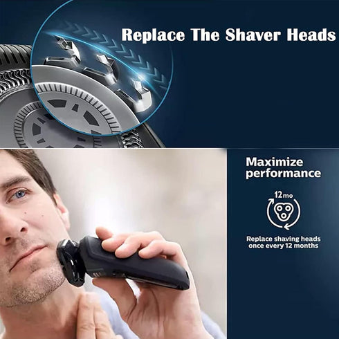 SH70/71 Replacement Heads Blades Compatible with Neroclo Series 7000 Shavers, SH70 Replacement Blades Compatible with Series 7000 Razor Shaver Heads for 7500 7530 S7370, 3-Pack OEM Upgrade