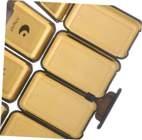 Portable Weekly Pill Organizer with Compartments Compact Travel Medicine Case for Daily Morning and Evening Dose