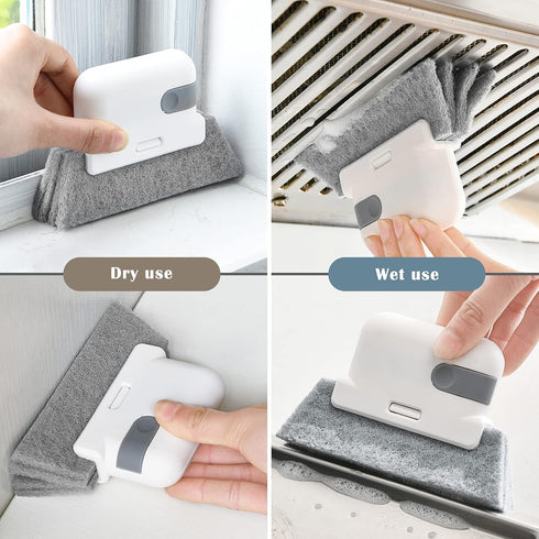 Magic Window Cleaning Brush - 6Pcs Crevice Cleaning Tools Kit for Kitchen, Sinks, Stove, Windows, Sliding Doors, Car