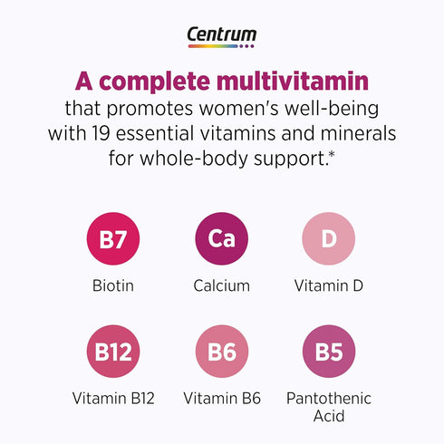 Centrum Complete Multivitamin Supplement, 30 Count - Hot Flash Support Menopause Support Tablets with Clinically