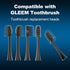 Replacement Toothbrush Heads 10 Pack Compatible with Gleem Electric Toothbrush, 5 Black + 5 White