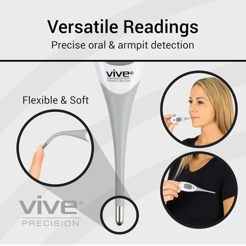 Smart Oral Thermometer - Medical Grade Body Temperature Reader for Adults & Babies, Digital Fever Monitor with App