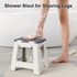 Kzeirm Waterproof,13" Foldable Shower Stool for Shaving Legs, Plastic Foot Rest Stools to Shave Leg, Folding Small