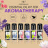 Blossom Essential Oils Set, 6x15ml Aromatherapy Oil Kit for Diffuser, Humidifier, Air Purifier- Aqua Lily, Water Hyacinth, Jasmine & Camellia, English Violet, Bulgarian Rose, Lavender