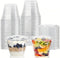 yvsay 6 oz Plastic Parfait Cups with Flat Lids, 105PCS Disposable Dessert Cups