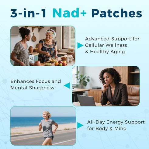 Velzara 30 NAD+ Patches Comfortable All-Day Wear Vegan, Water-Resistant Patches