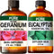 Rose Geranium Oil for Skin & Eucalyptus Essential Oil for Diffuser Set