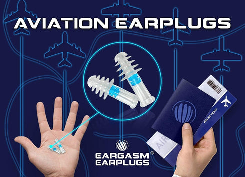 Eargasm Aviation Earplugs - Small Airplane Ear-Plugs for Ear Pressure Relief on Flights for Kids and Adults