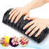 Nail Pillow Hand Rest for Nails, Detachable Washable PU Leather Cushion for Nail Art Accessories (Black)