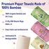 MOTHER EARTH Bamboo Paper Towels, 2-Ply, 3 Rolls, 250 Sheets per Roll, Gentle for Sensitive Skin & Daily Cleaning Tasks