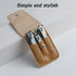 Nail Clipper Set, 6 Pcs Stainless Steel Toenail Clippers and PU Leather Manicure Set, Gift Ideas (Beige)