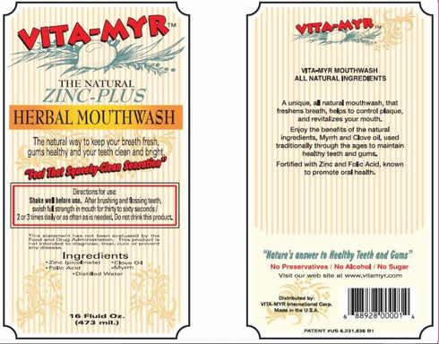 Value Package 1 – 1 Tube Original 4 Oz Zinc+ Natural Toothpaste & 1-16 Oz Natural Mouthwash, Gluten Free, Vegan