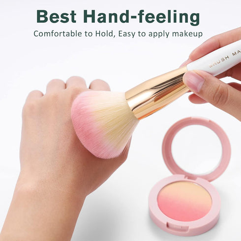 Makeup Brushes Set, 10Pcs Professional Kabuki Foundation Eyeshadow Blush Kit with Holder