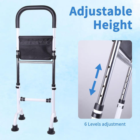 Stand Assist Mobility Aid Rail for Seniors Adjustable Safety Grab Bar for Bed, Couch, Chair, Toilet Non-Slip Base, Easy