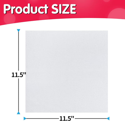 Pack 100, 11.5"X11.5" FIXSMITH White Microfiber Cleaning Cloth, of Cleaning Rags for Housekeeping and Kitchen, Reusable