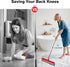 Loulicia 15.7 Inch 2 1 52.4 inch Floor Scrub Brush Removable Stainless Steel Handle in Scrape Brush Stiff Bristle