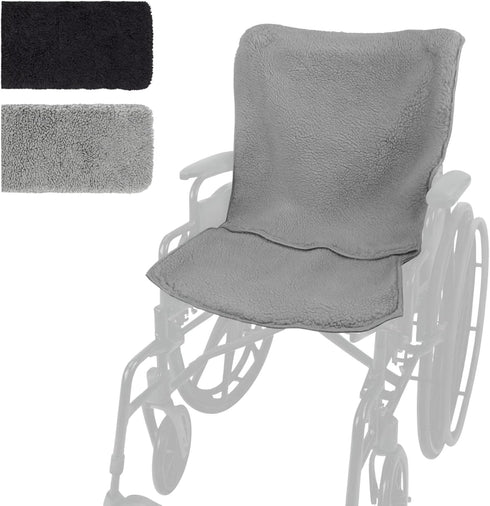 Vive Wheelchair Sheepskin Pad - Seat & Backrest Cover - Accessories for
