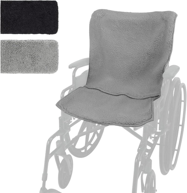 Vive Wheelchair Sheepskin Pad - Seat & Backrest Cover - Accessories for