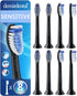 Toothbrush Heads Sensitive Compatible with Philips Sonicare, Soft Replacement Heads for Sensitive Gums, Black - HX6058b