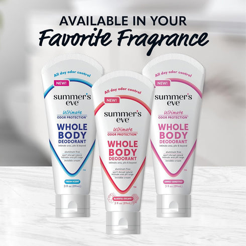 Summer's 3 Oz; Eve, Whole Body Deodorant for Women, Ultimate Odor Control, Aluminum Free Deodorant, Fl Simply