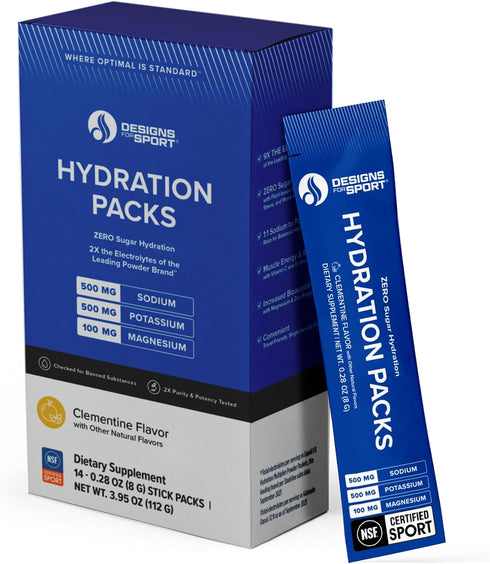 Electrolytes Powder Hydration Packets, Zero Sugar Electrolyte Drink Mix for Water, D-Ribose, Zinc + Vitamin C for
