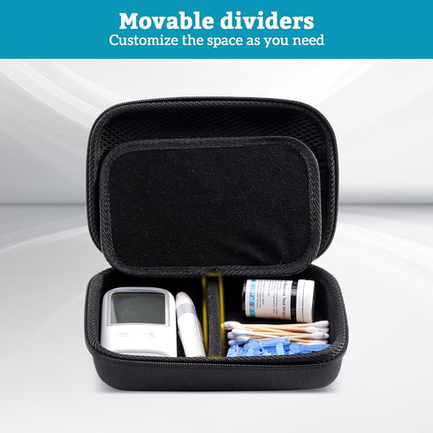 ProCase Diabetic Supplies Hard Travel Case - Diabetes Storage Bag for Glucose Meter, Insulin Pen & More