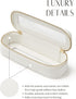 Slim Clear Makeup Brush Bag, Cute White Travel Toiletry Bag for Women, Waterproof Transparent Cosmetic Organizer