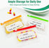 Toollygozz A8 Set, 14 Waterproof Pill Pouch Large Weekly Pill Organizer with Color-Coded Medicine Pouches, Reusable
