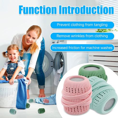 LUCKQUE 6Pcs Room(6pcs) Washing Machine Laundry Ball Fabric Softener Dispenser Balls for Washing Machine TPE Household