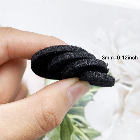 300 Pcs Replacement Felt Pads - 17mm Black Color Round for Essential Oil Diffuser Locket Necklace