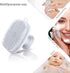 VWMYQ Silicone Face Scrubber for Men, Waterproof Facial Cleansing Brush for Exfoliating and Skin Care (White)