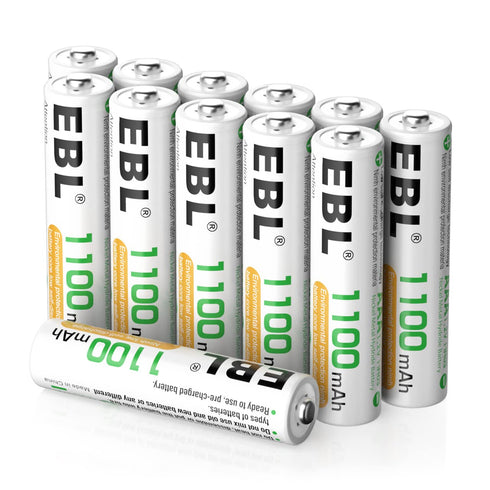 EBL Rechargeable AAA Batteries 1100mAh Ni-MH (12 Pack)